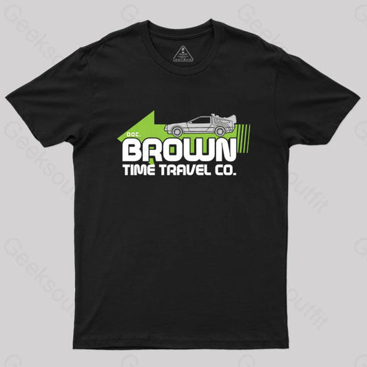 A Journey Through Time Dr. E. Brown T-Shirt Black / S