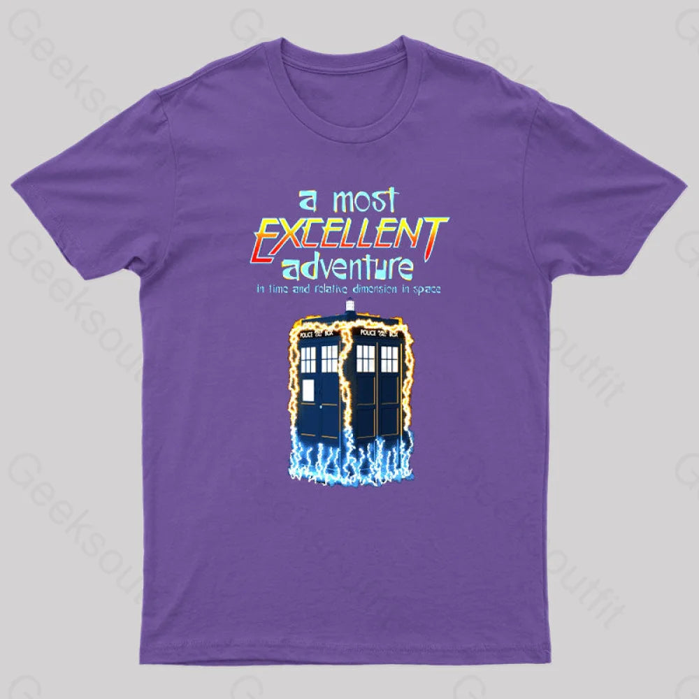 A Most Excellent Adventure Geek T-Shirt Purple / S