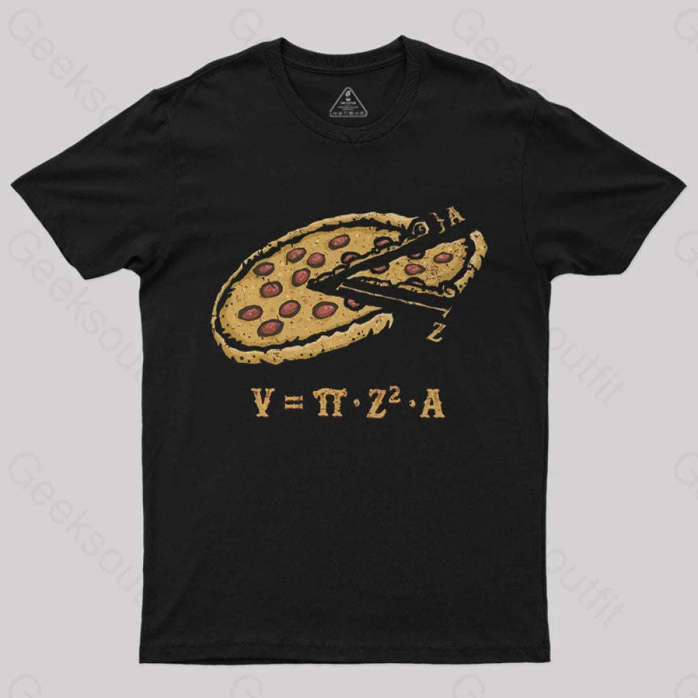 A Pizza Pi T-Shirt Black / S Science T-Shirts