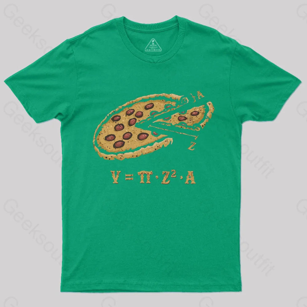 A Pizza Pi T-Shirt Green / S Science T-Shirts