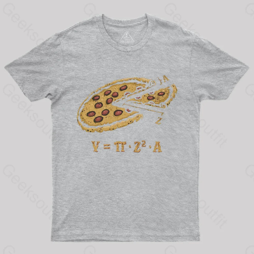 A Pizza Pi T-Shirt Grey / S Science T-Shirts