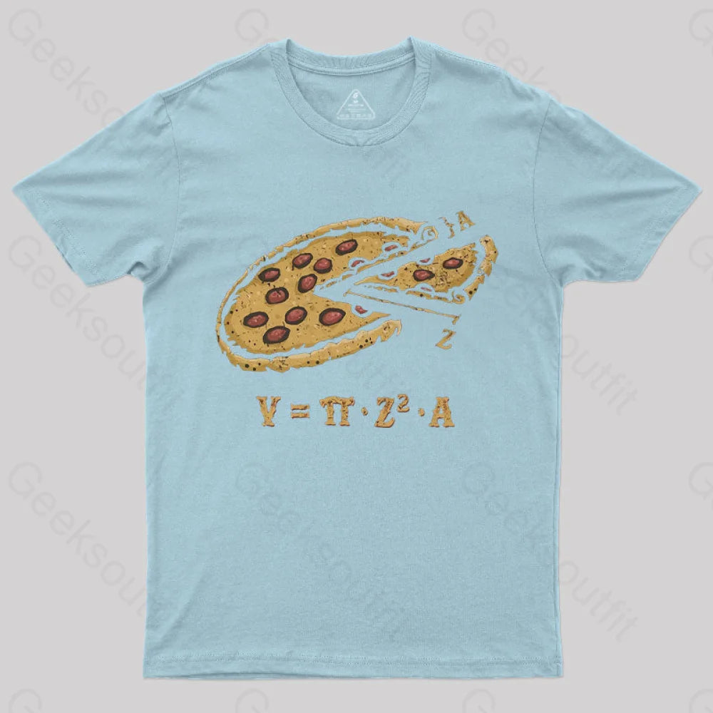 A Pizza Pi T-Shirt Light Blue / S Science T-Shirts