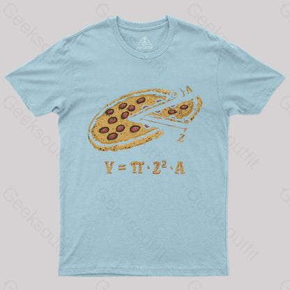 A Pizza Pi T-Shirt Light Blue / S Science T-Shirts