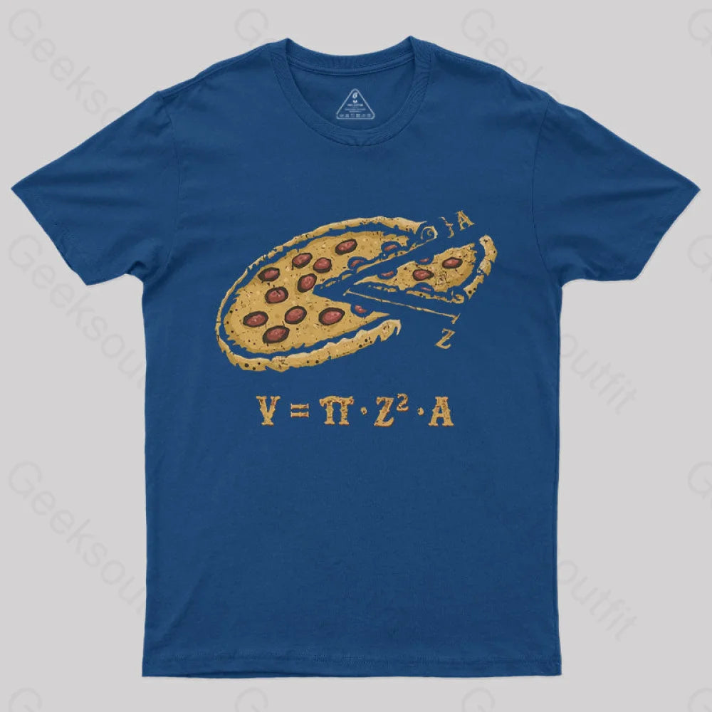 A Pizza Pi T-Shirt Navy / S Science T-Shirts