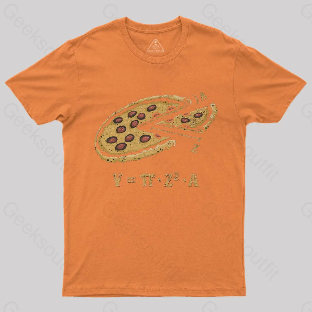 A Pizza Pi T-Shirt Orange / S Science T-Shirts