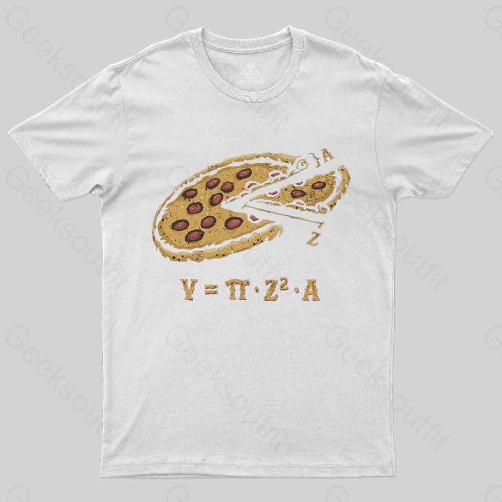 A Pizza Pi T-Shirt White / S Science T-Shirts