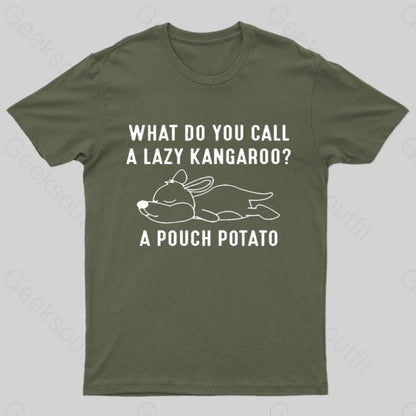 A Pouch Potato Nerd T-Shirt Army Green / S