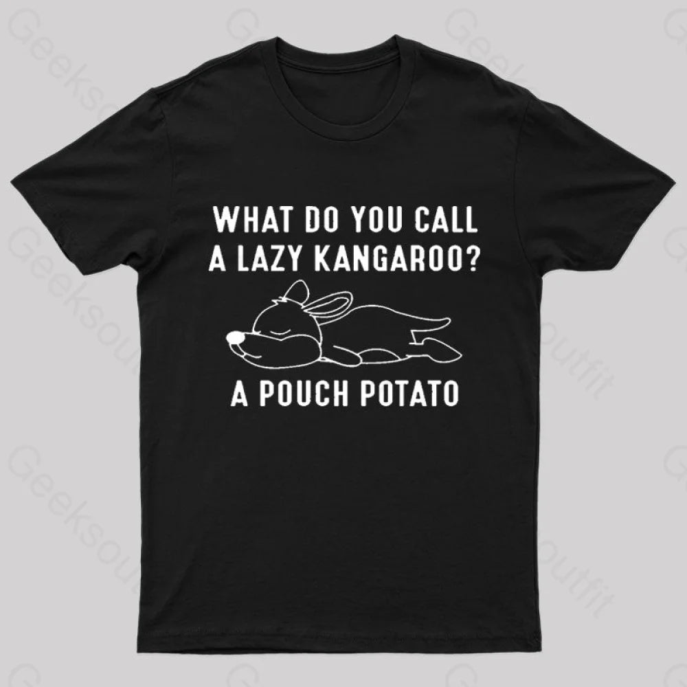 A Pouch Potato Nerd T-Shirt Black / S