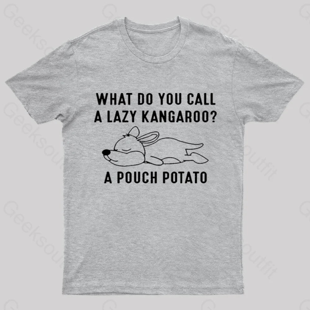 A Pouch Potato Nerd T-Shirt Grey / S