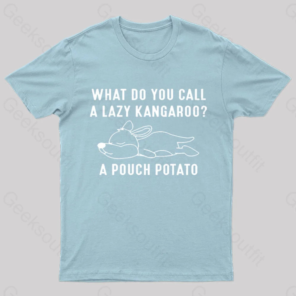 A Pouch Potato Nerd T-Shirt Light Blue / S