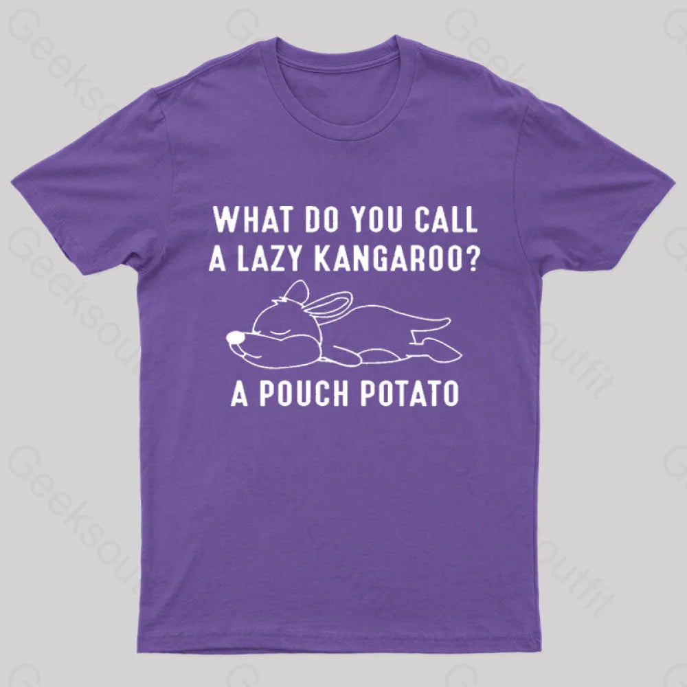 A Pouch Potato Nerd T-Shirt Purple / S