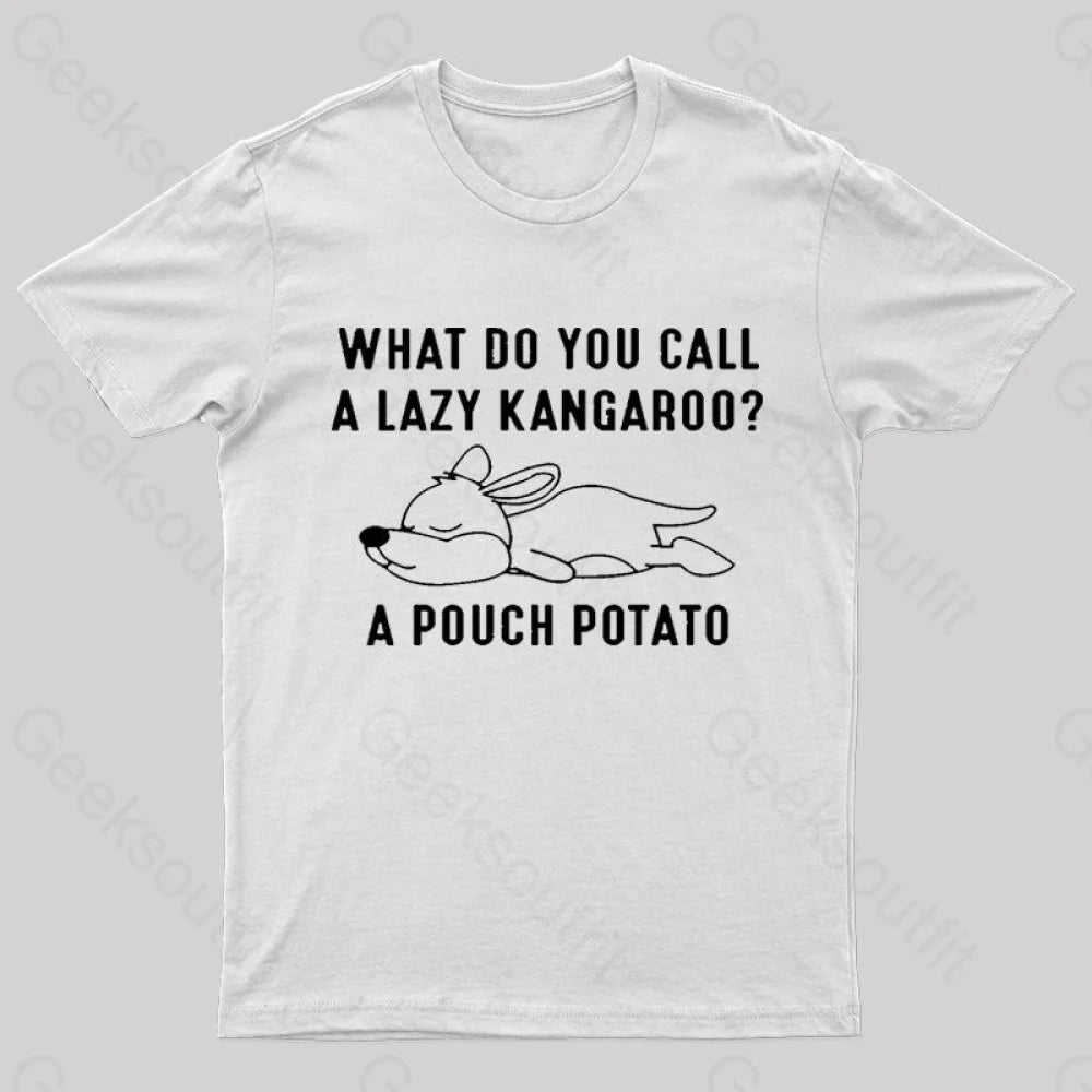 A Pouch Potato Nerd T-Shirt White / S