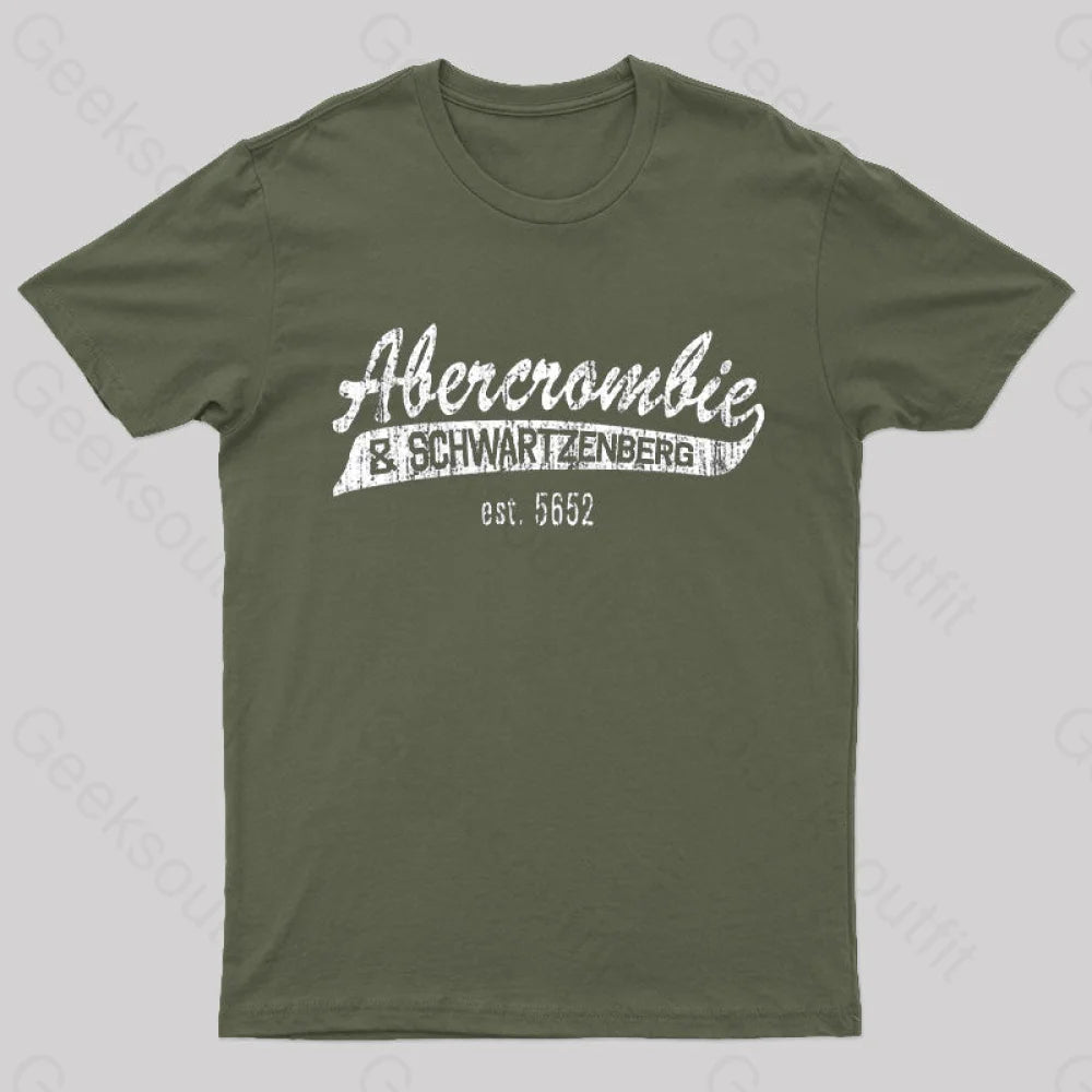 Abercrombie And Schwartzenberg Est 5662 T-Shirt Army Green / S Yc