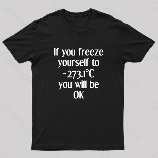 Absolute Zero Humor 0 Kelvins Geek T-Shirt Black / S