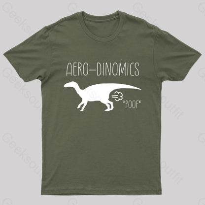 Aero-Dinomics Geek T-Shirt Army Green / S