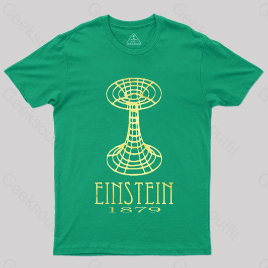 Albert Einstein Art T-Shirt Green / S