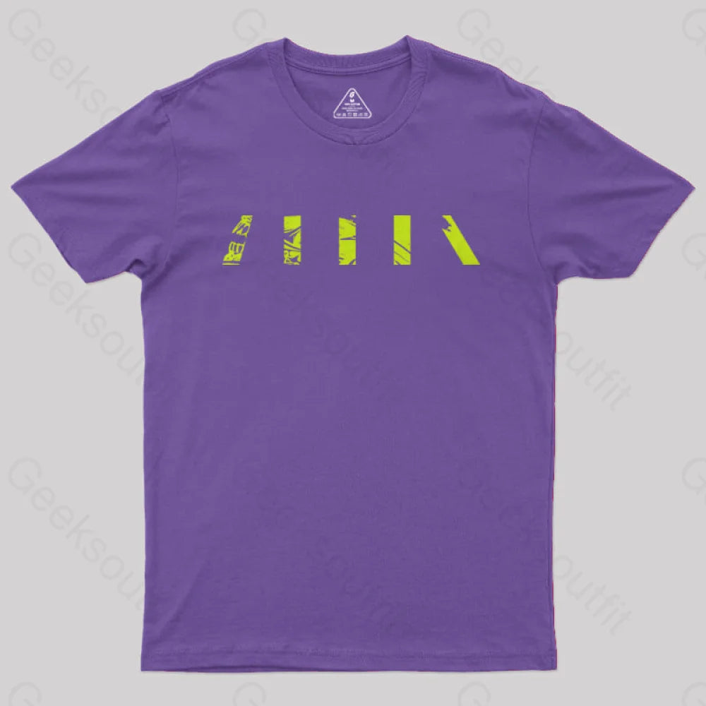 Alien Green Pattern Geek T-Shirt Purple / S Yc