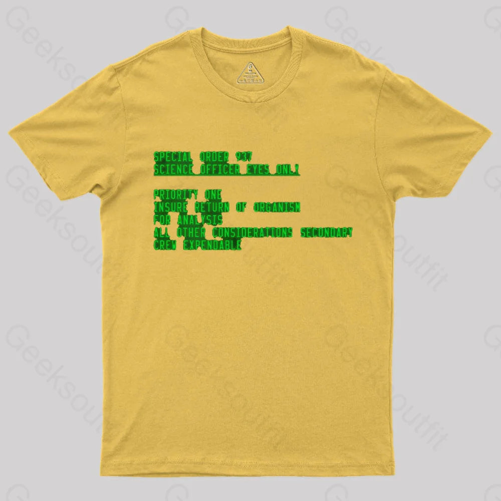 Alien Sonderauftrage 937 T-Shirt Yellow / S