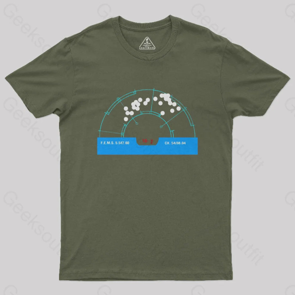 Aliens Motion Tracker Geek T-Shirt Army Green / S