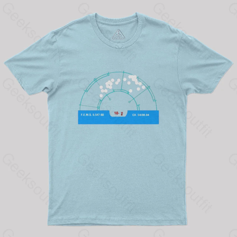 Aliens Motion Tracker Geek T-Shirt Light Blue / S