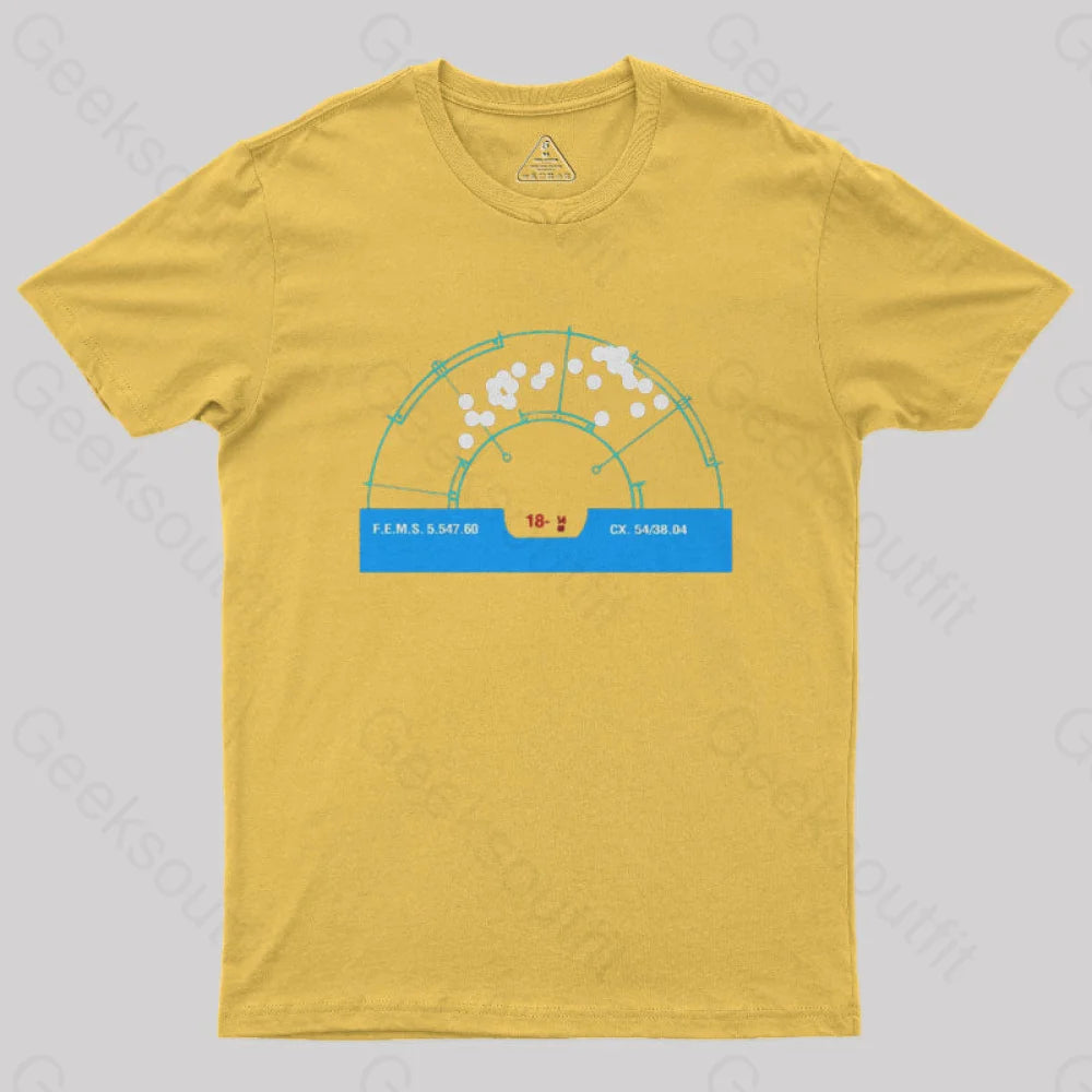 Aliens Motion Tracker Geek T-Shirt Yellow / S