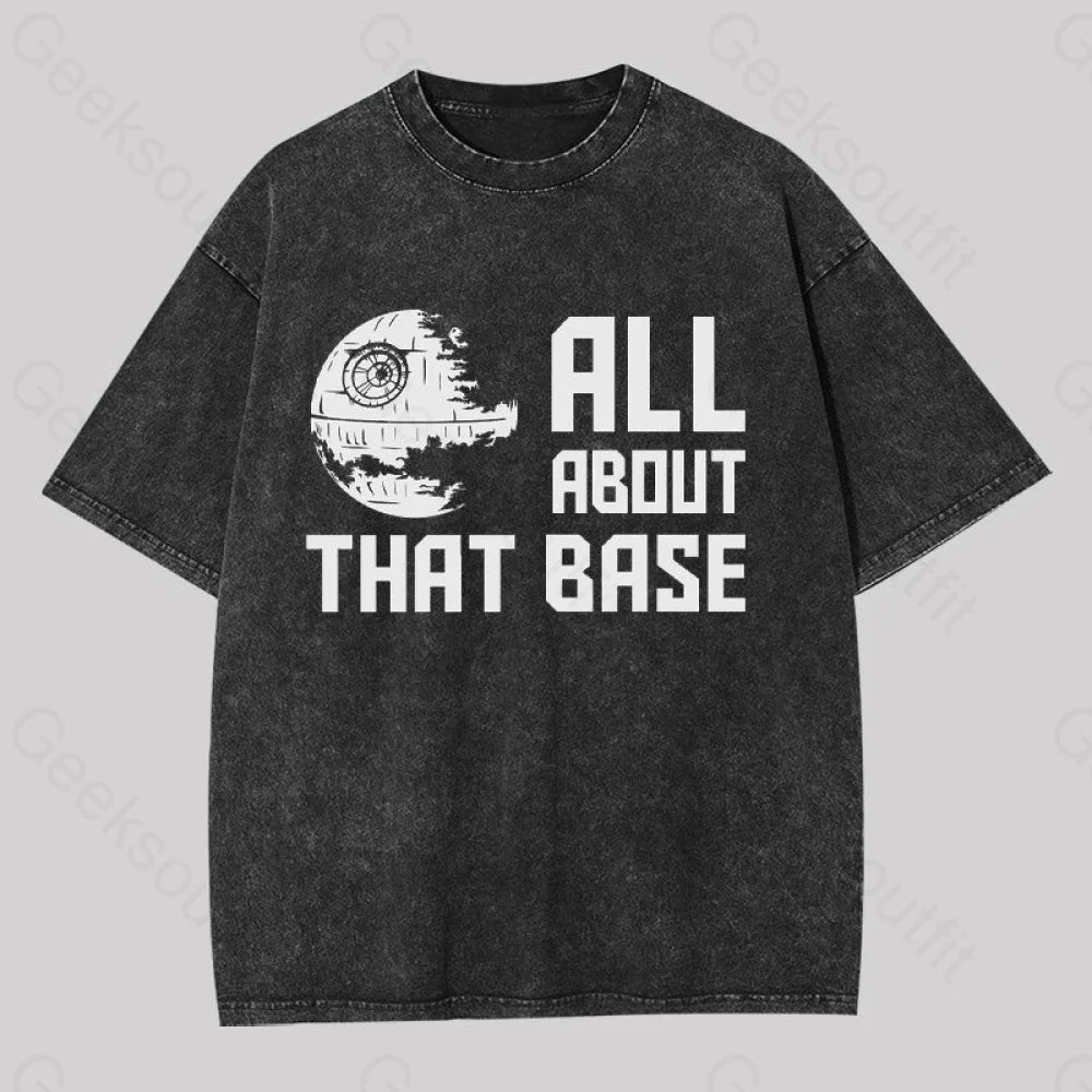 All About That Base Geek Washed T-Shirt Black / S