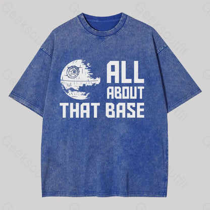 All About That Base Geek Washed T-Shirt Blue / S