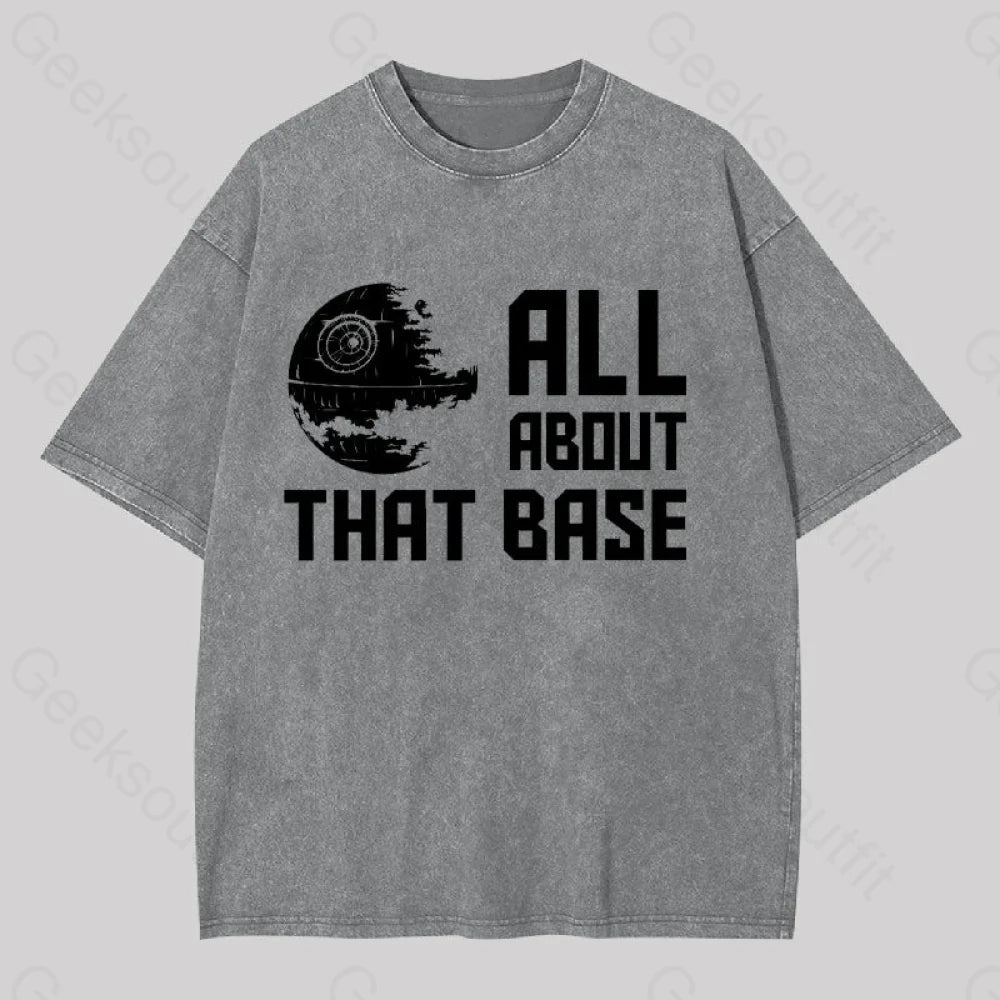 All About That Base Geek Washed T-Shirt Grey / S