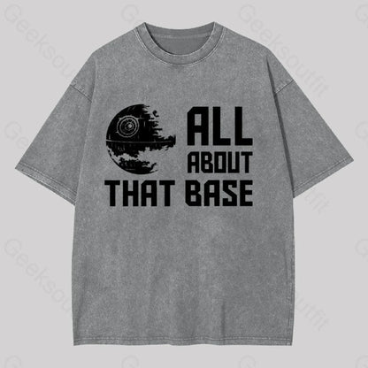 All About That Base Geek Washed T-Shirt Grey / S