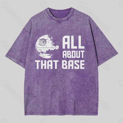 All About That Base Geek Washed T-Shirt Purple / S