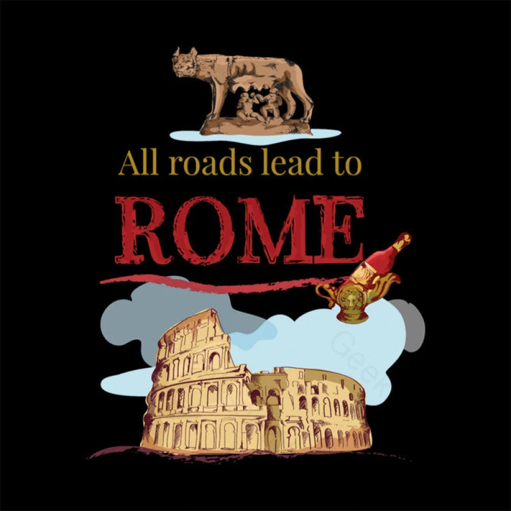 All Roads Lead To Rome Nerd T-Shirt