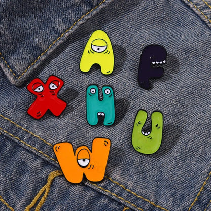 Alphabet Monsters Enamel Pins - Geeksoutfit