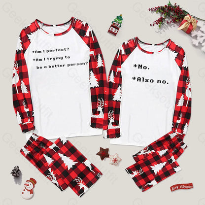 Am I Perfect Couple Pajama Sets Red&White Elk / M For Men Yc