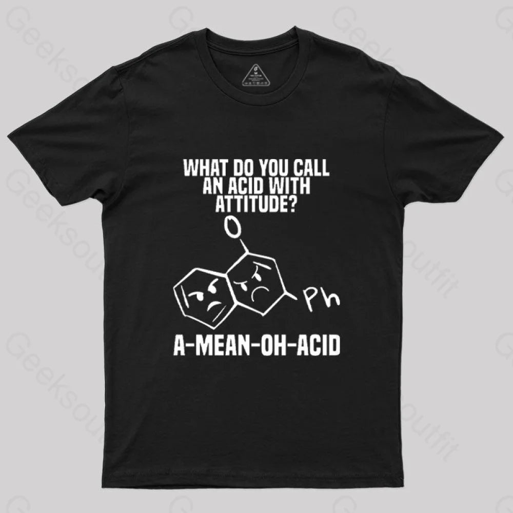 Amino Acid Humor Science T-Shirt Black / S