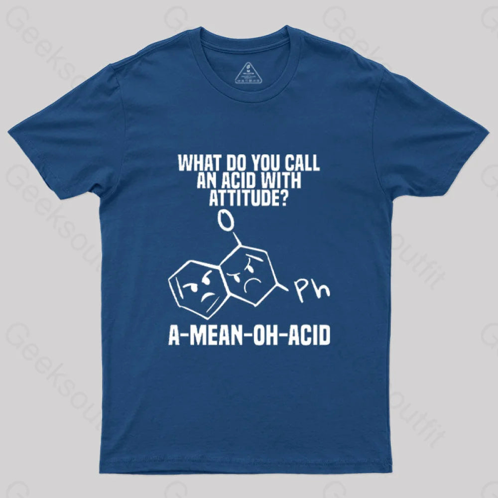 Amino Acid Humor Science T-Shirt Navy / S