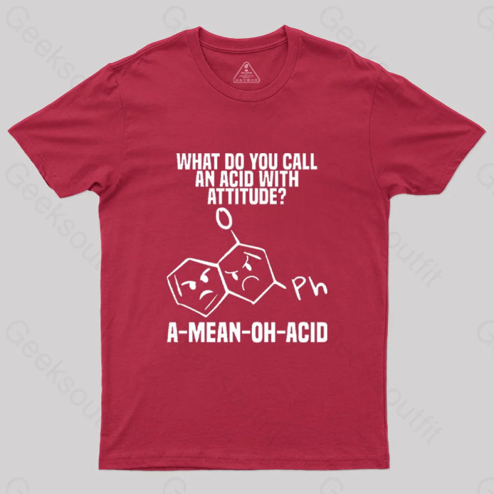 Amino Acid Humor Science T-Shirt Red / S