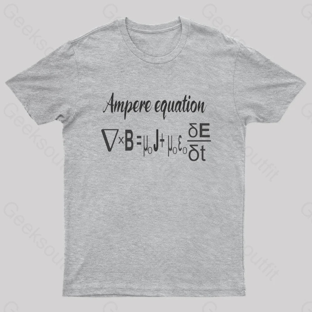 Ampere Equation Nerd T-Shirt Grey / S