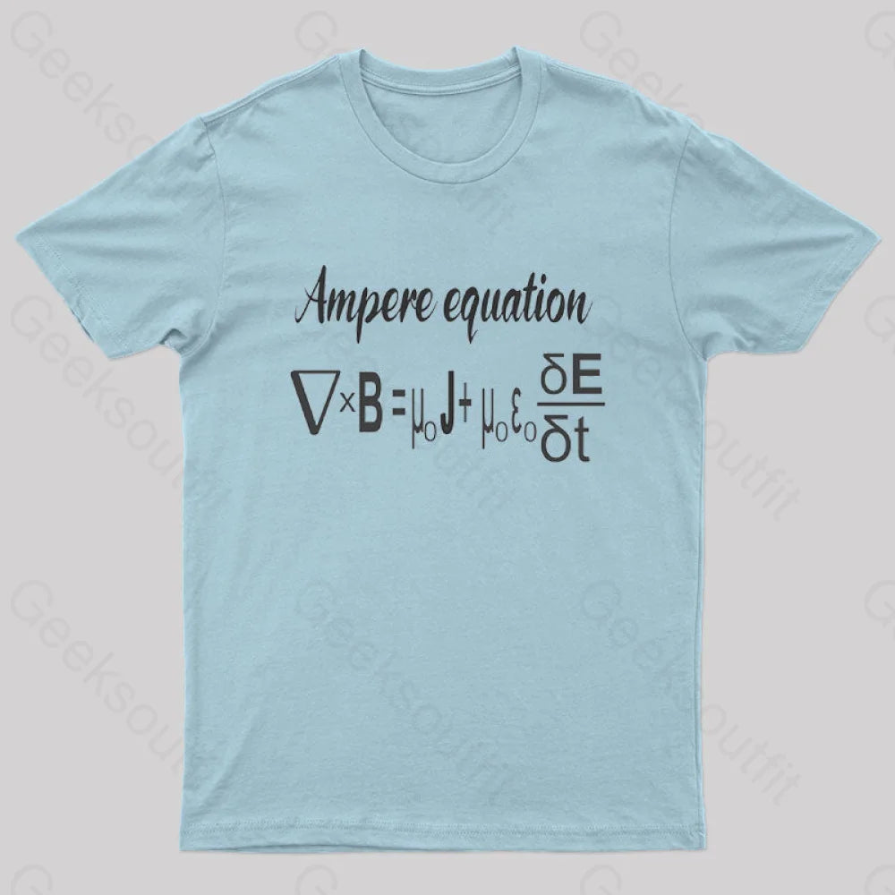 Ampere Equation Nerd T-Shirt Light Blue / S