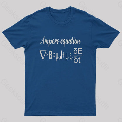 Ampere Equation Nerd T-Shirt Navy / S