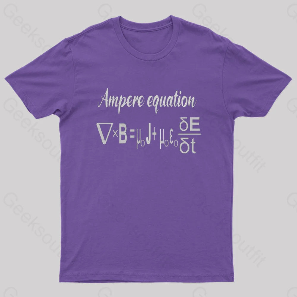 Ampere Equation Nerd T-Shirt Purple / S