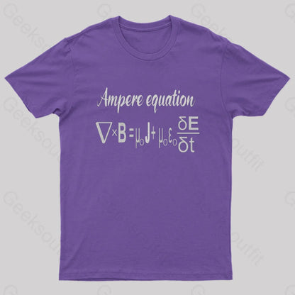 Ampere Equation Nerd T-Shirt Purple / S