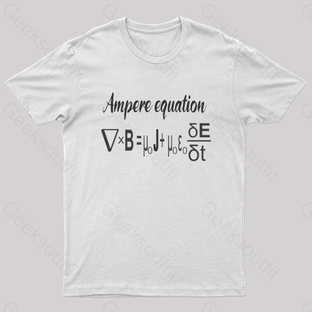 Ampere Equation Nerd T-Shirt White / S