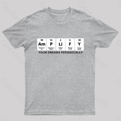 Amplify Your Dreams Periodically Nerd T-Shirt Grey / S