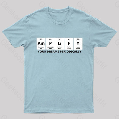 Amplify Your Dreams Periodically Nerd T-Shirt Light Blue / S