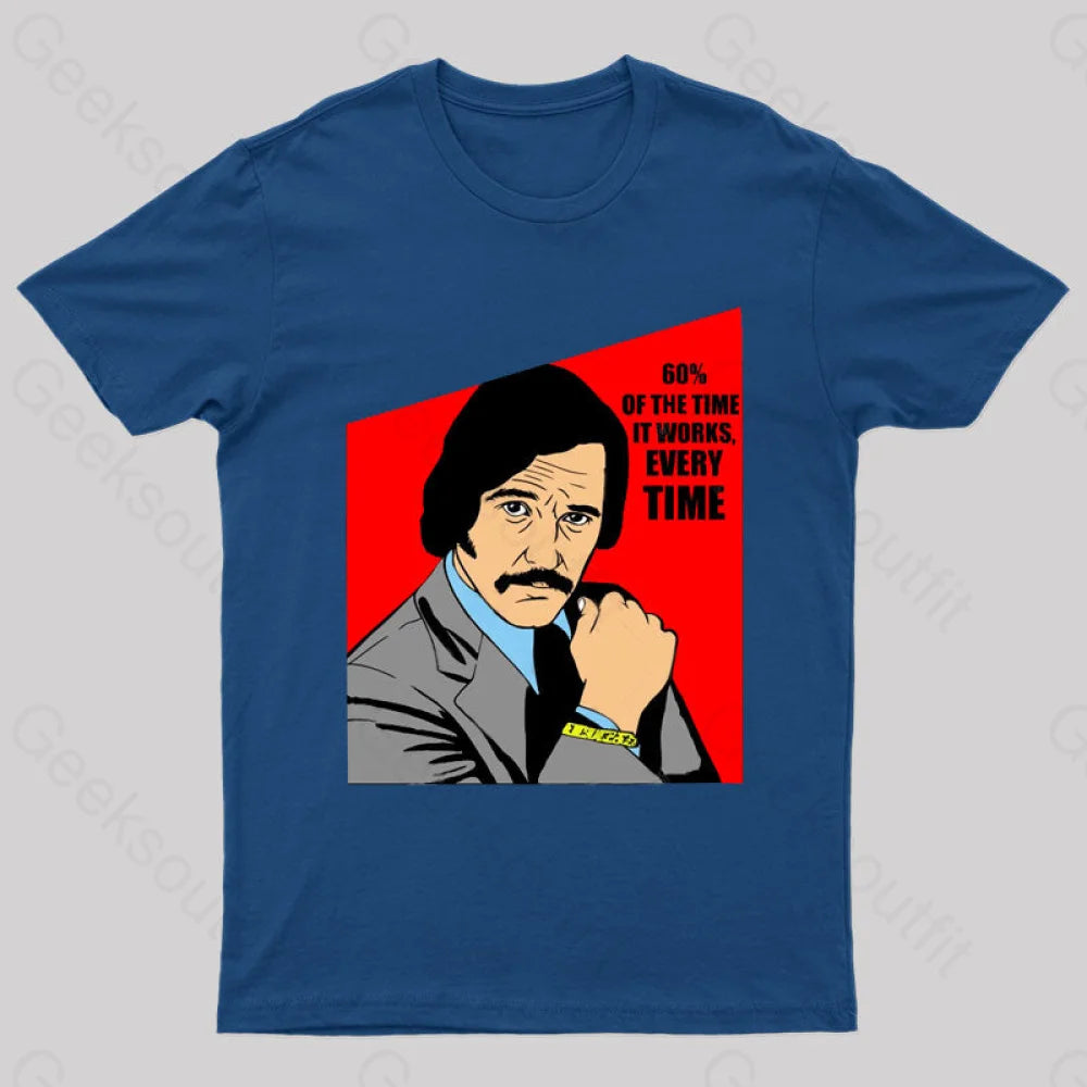 Anchorman Nerd T-Shirt Navy / S