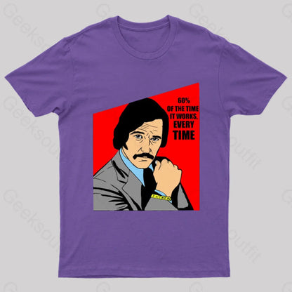 Anchorman Nerd T-Shirt Purple / S