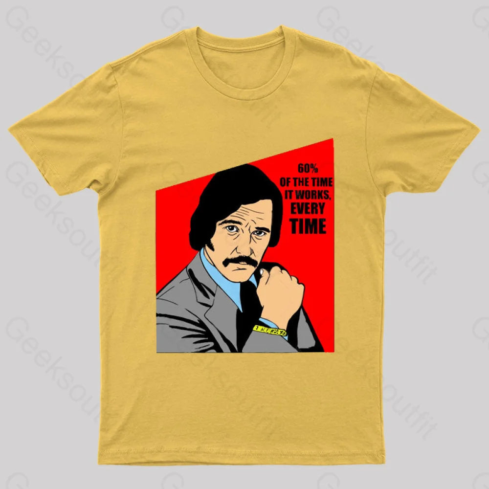 Anchorman Nerd T-Shirt Yellow / S