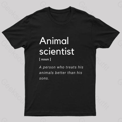 Animal Scientist Definition Geek T-Shirt Black / S