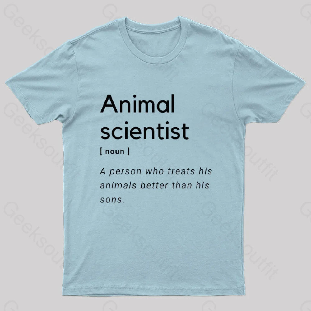 Animal Scientist Definition Geek T-Shirt Light Blue / S