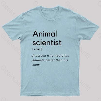 Animal Scientist Definition Geek T-Shirt Light Blue / S